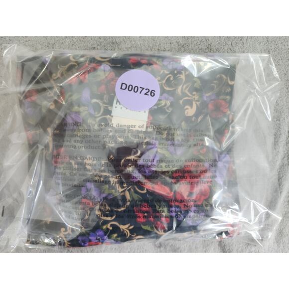 Vintage 80s Koret Floral Filagree Top Pleated Skirt Set Size 14 Black Red Purple - Picture 15 of 15